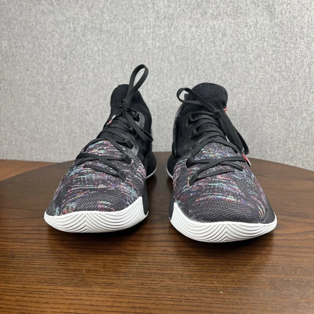 Under Armour Curry 5 Tokyo‎ Night Shoes Men's Size 8 Black Multicolor Sneakers
